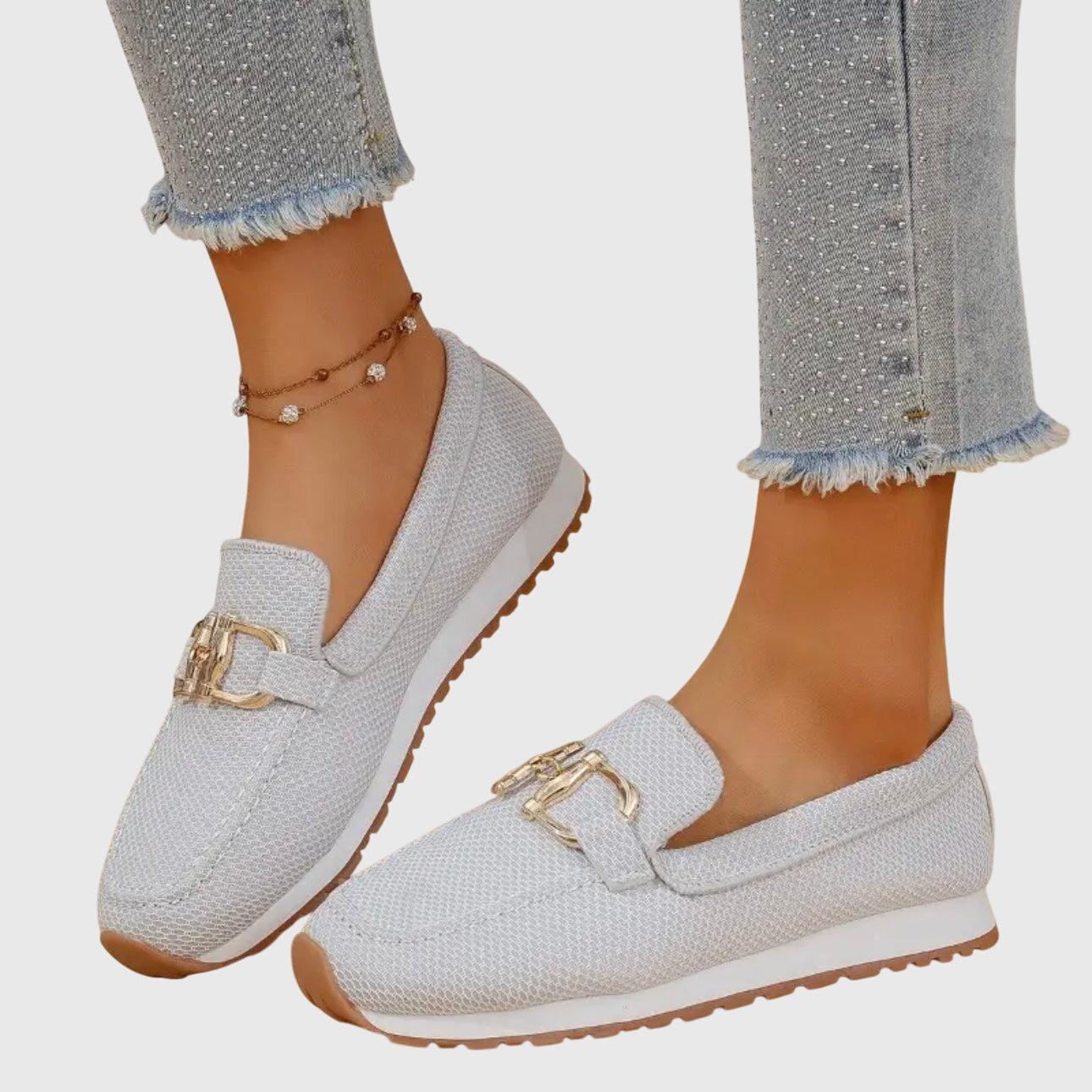 Beatrice | Damen Orthopädische Metallakzent Slip-On Loafer