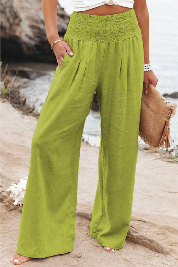 Johanna | Damen High-Waist Hosen mit weitem Bein
