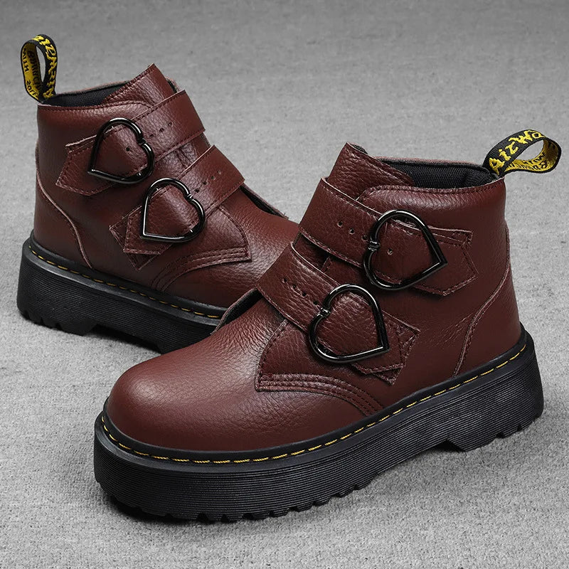 Gabriela | Damen Modische Stiefeletten mit dicker Sohle