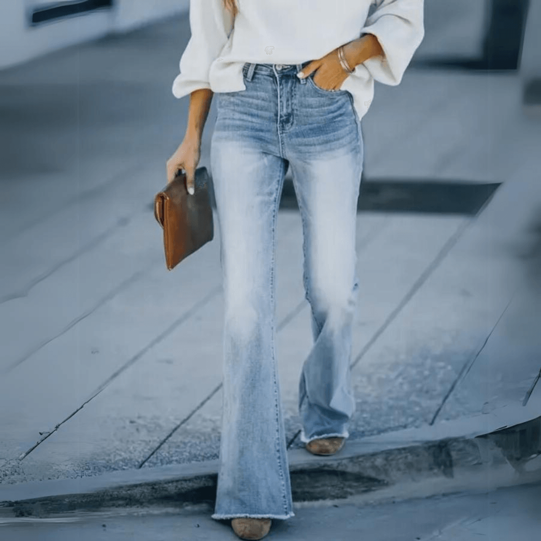 Natascha | Damen Frühlings Jeans mit hoher Taille und geradem Schnitt