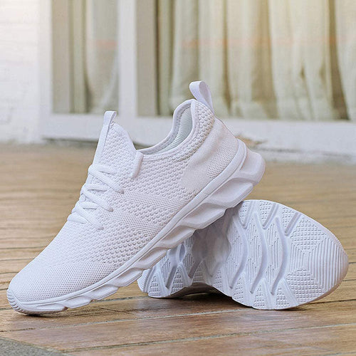 Magdalena | Damen Strick-Walking-Sneaker mit Schnürung