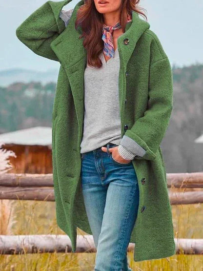Selina | Damen Oversize Wintermantel mit Knopfleiste
