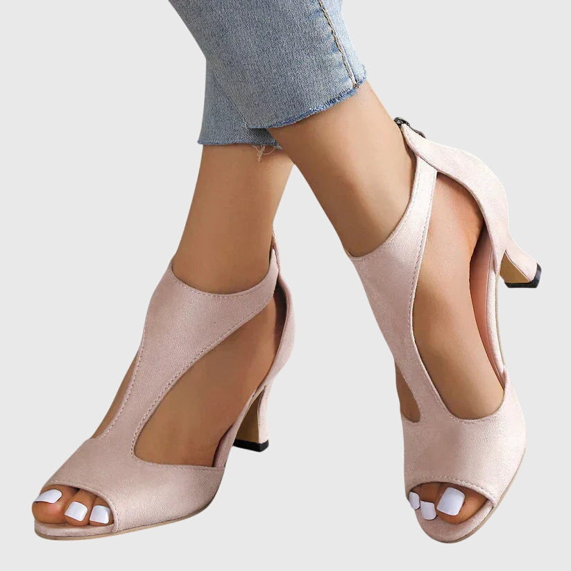 Karin | Damen Frühlings Cutout Sandaletten Mit Offener Zehenpartie