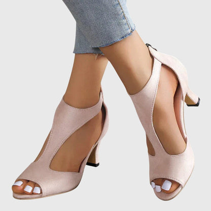 Karin | Damen Frühlings Cutout Sandaletten Mit Offener Zehenpartie