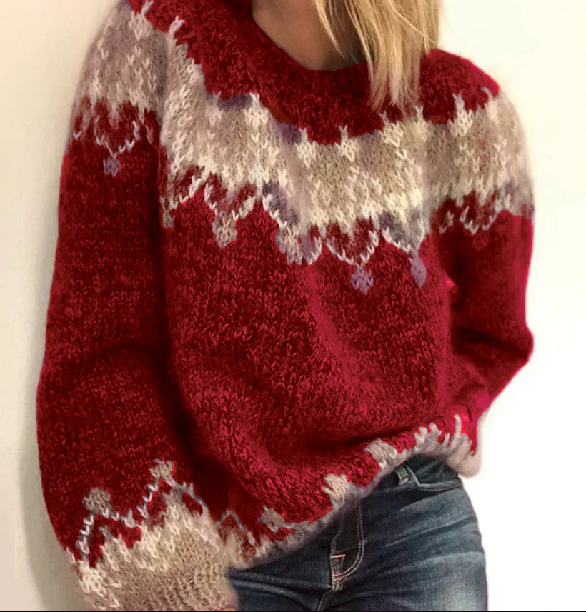 Annika | Gemütlicher Winter-Weihnachtspullover mit lockerem Schnitt