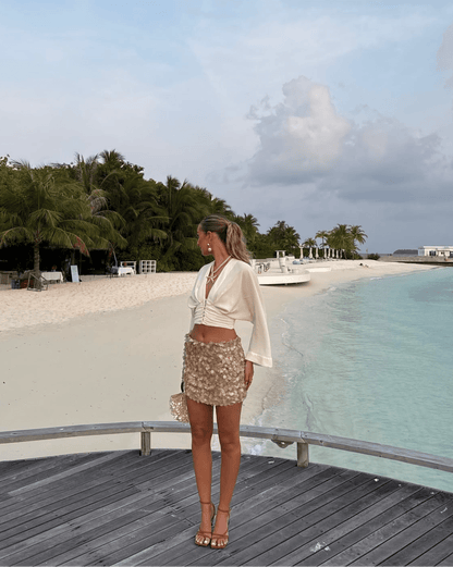 Gwen | Women's Sequin Beach Paillette Mini Skirt