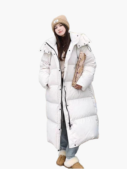 Daniela | Damen Oversized Langer Kapuzen Winter Puffer Mantel