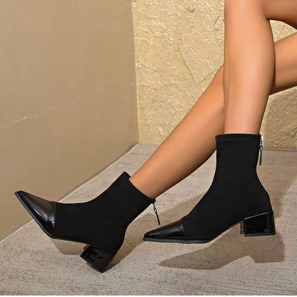 Faith | Damen Winter Ankle Boots Mit Blockabsatz