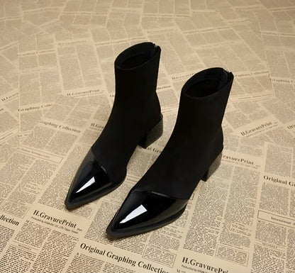 Faith | Damen Winter Ankle Boots Mit Blockabsatz