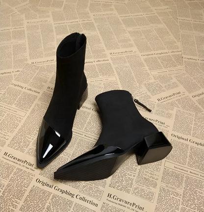 Faith | Damen Winter Ankle Boots Mit Blockabsatz