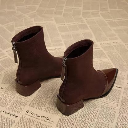 Faith | Damen Winter Ankle Boots Mit Blockabsatz