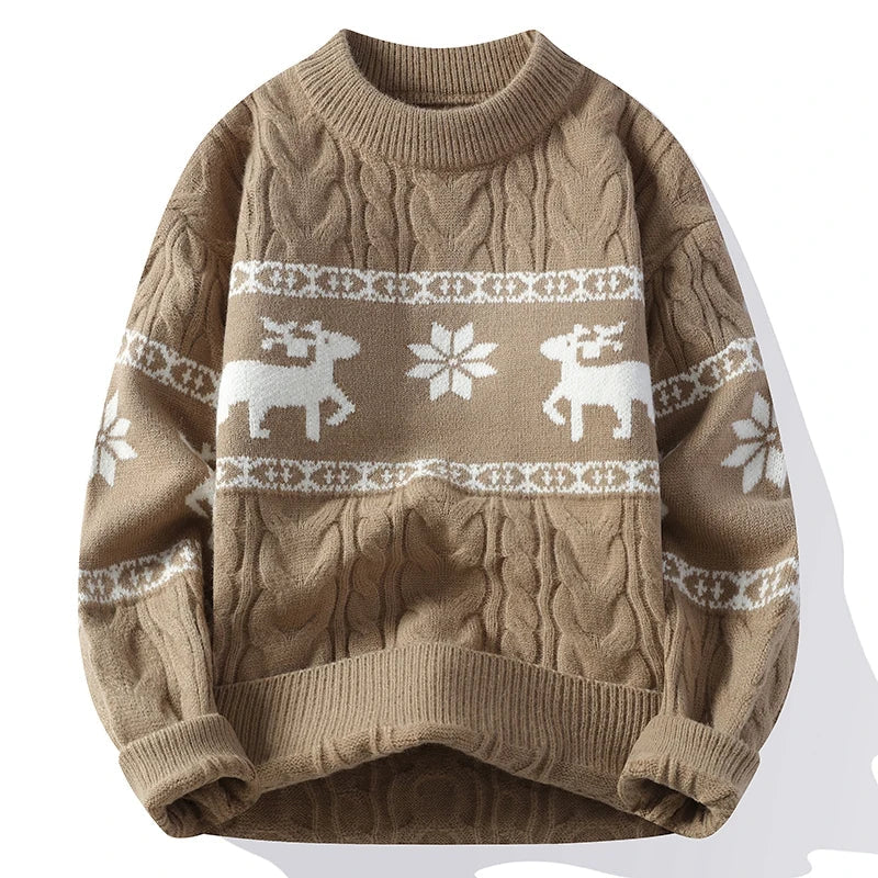 Anna | Stilvoller, bequemer Winter-Weihnachtspullover mit Rentiermotiv