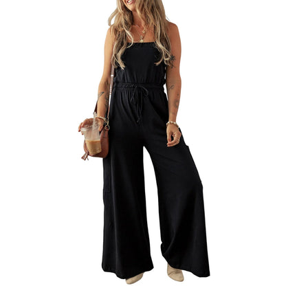 Ursula | Eleganter Damen-Frühlings-Jumpsuit mit Blumenmuster und weitem Bein