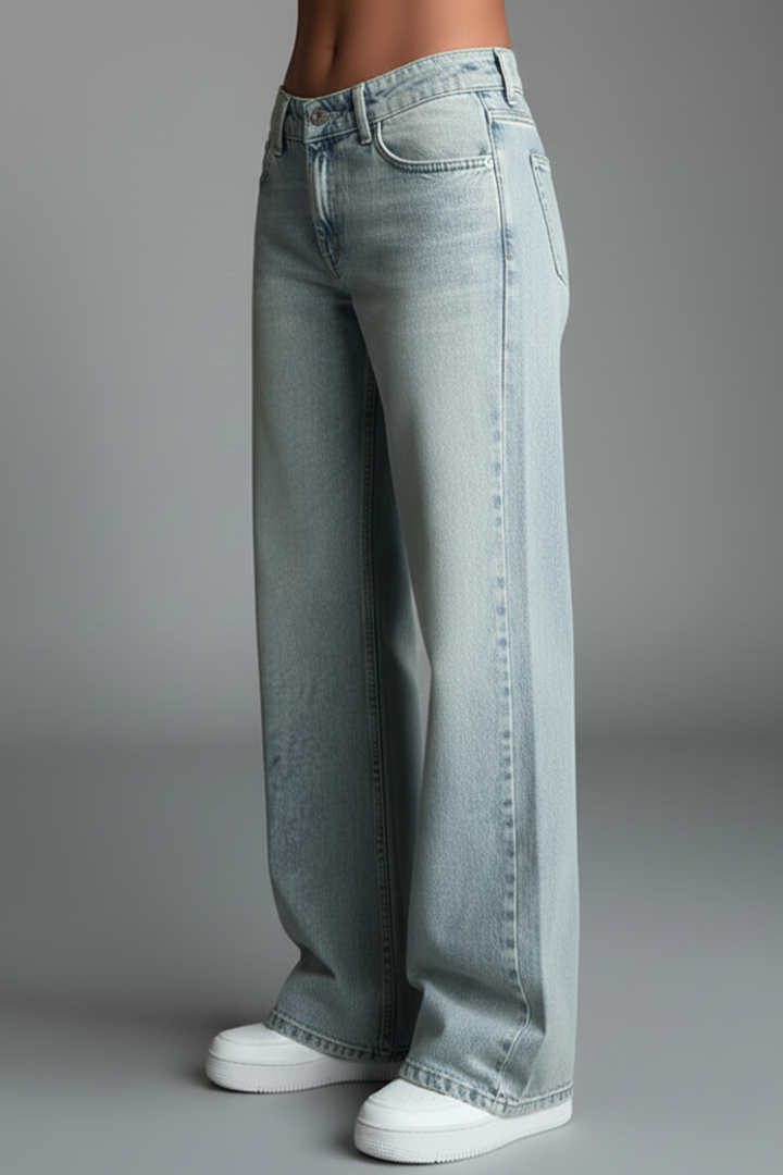 Bettina | Damen Casual Low-Waist Straight-Leg Denim Jeans