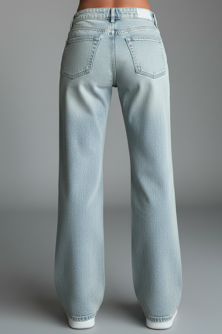 Bettina | Damen Casual Low-Waist Straight-Leg Denim Jeans