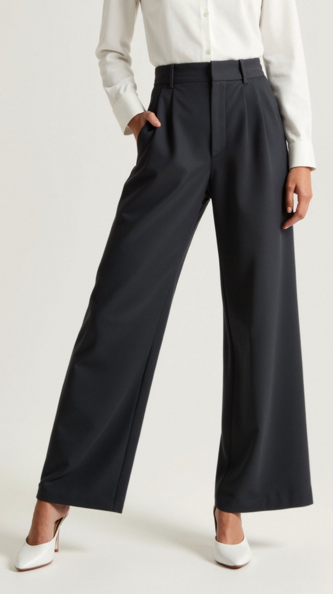 Gabriela | Damen Frühjahrs Hochtaillierte Weite Hose