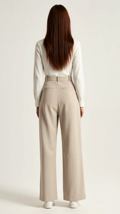 Gabriela | Damen Frühjahrs Hochtaillierte Weite Hose