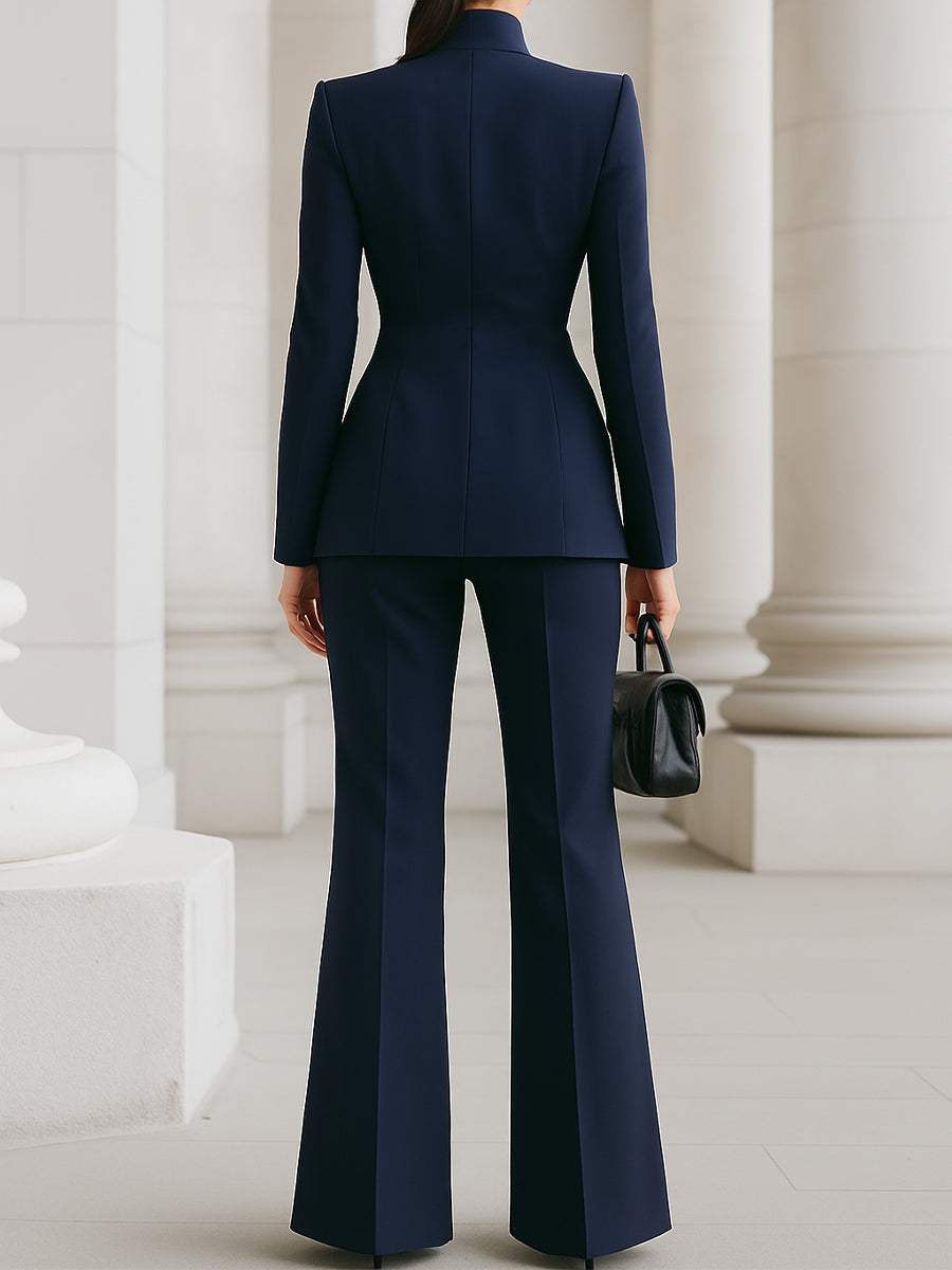Franziska | Damen Maßgeschneiderter Blazer Weites Bein Set