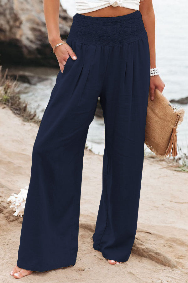 Johanna | Damen High-Waist Hosen mit weitem Bein