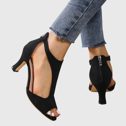 Karin | Damen Frühlings Cutout Sandaletten Mit Offener Zehenpartie