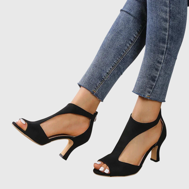 Karin | Damen Frühlings Cutout Sandaletten Mit Offener Zehenpartie