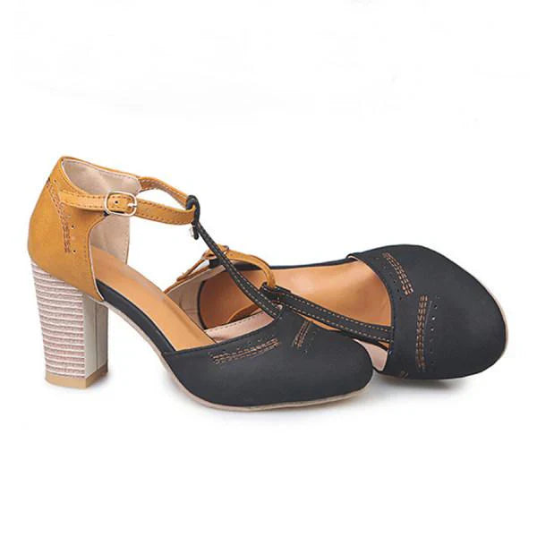 Katharina | Damen Frühlings Mary Janes Mit Blockabsatz