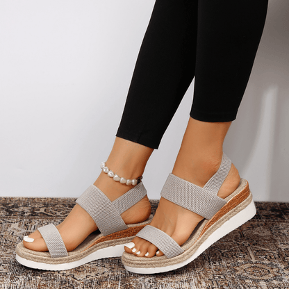 Emilia | Damen Orthopädische Kreuzriemen Plattform Sandalen