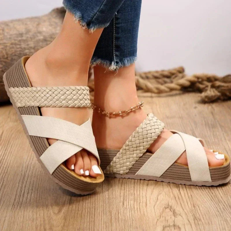 Pauline | Damen Orthopädische Plateau-Sandalen für den Sommer