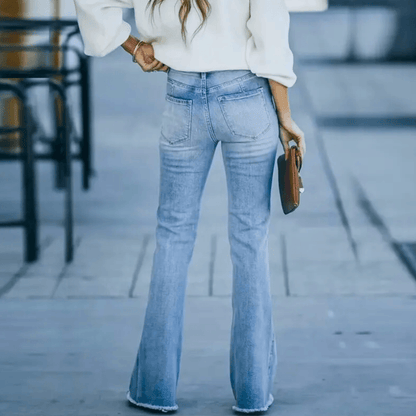Natascha | Damen Frühlings Jeans mit hoher Taille und geradem Schnitt